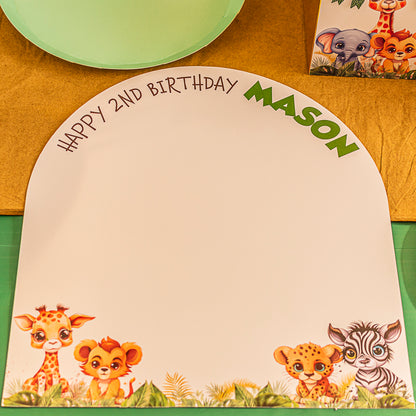 Personalised Jungle Safari Placemat Medium