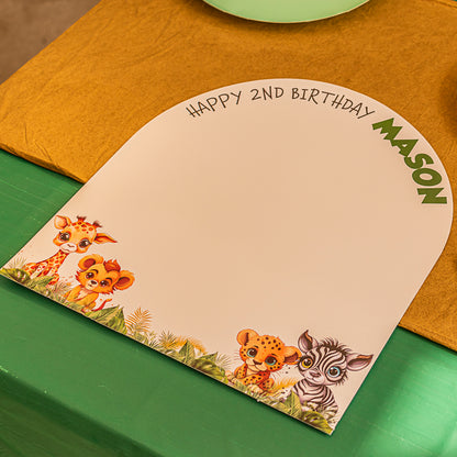 Personalised Jungle Safari Placemat Medium