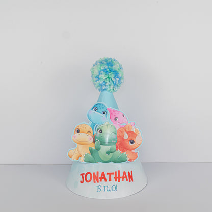 Personalised Dino Party Hat