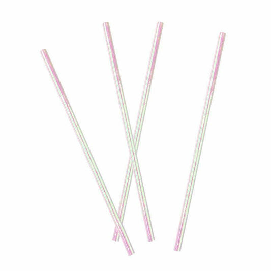 Iridescent Paper Straws - 20 pack