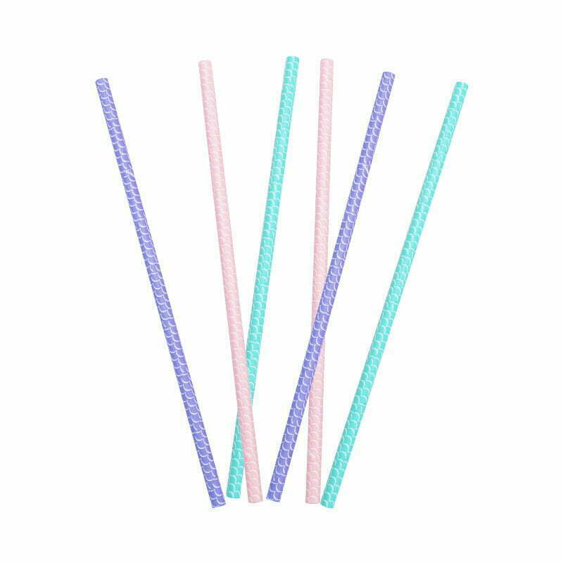 Mermaid Paper Straws - 8 pack